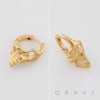 GOTHIC VINTAGE SKULL CRESCENT 316L SURGICAL STEEL EARRING